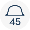 Logotipo de la cápsula 45 Logotipo de la cápsula 45