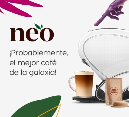 Máquina de café NEO Latte, probablemente con el mejor café de la galaxia.