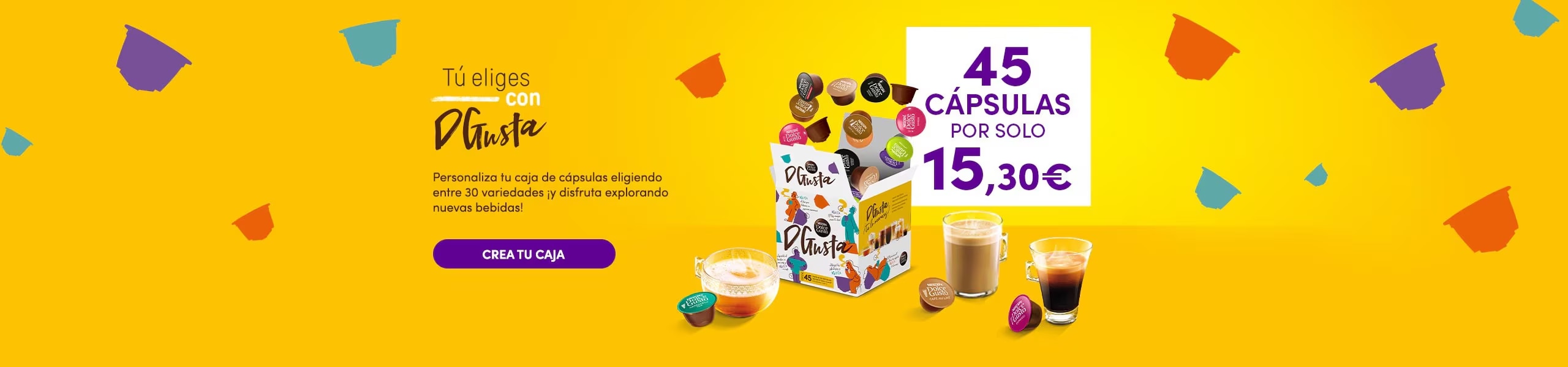 Banner tú elijes con Dgusta tus bebidas favoritas