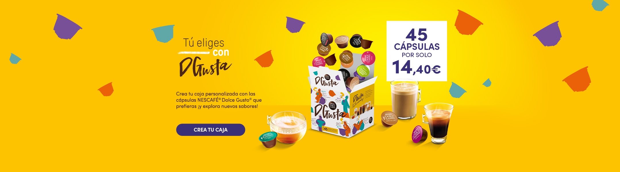 Banner tú elijes con Dgusta tus bebidas favoritas