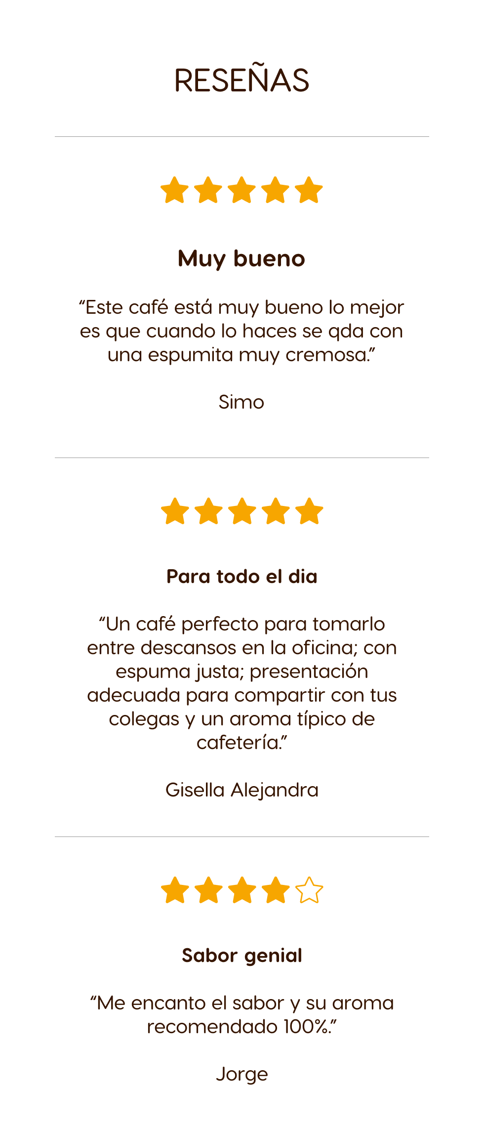 Reseñas sobre las cápsulas NESCAFÉ® Dolce Gusto®